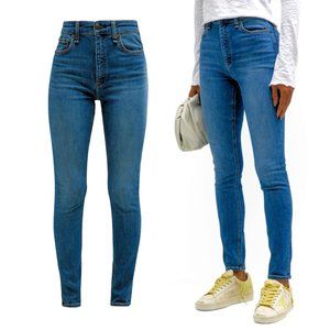 SOLD Rag & Bone Nina High Rise Skinny Jeans Full Length Dark Indigo 28